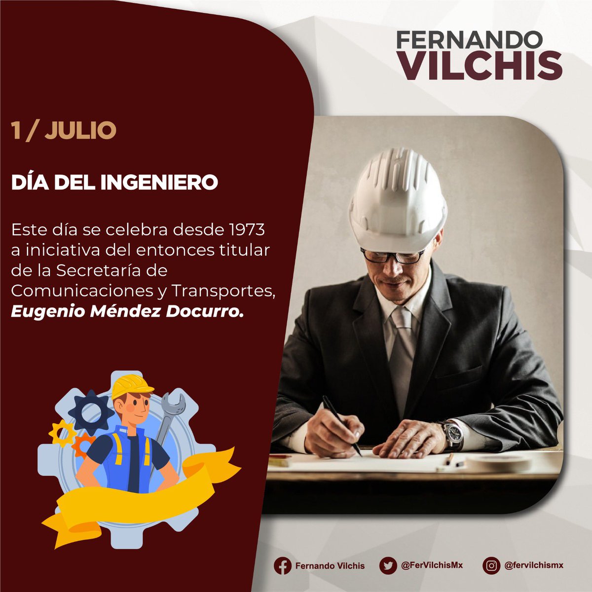 #Fundental | Hoy, en este día especial, quiero expresar mi más profundo reconocimiento a todos los ingenieros que forman parte del equipo del Gobierno de Ecatepec. Su dedicación, creatividad y tenacidad son dignas de admiración.
 ¡Feliz #DíaDelIngeniero!