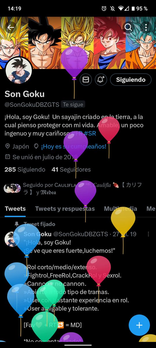 ❤Feliz cumple esposo <a href="/SonGokuDBZGTS/">Son Goku</a>  que tengas un lindo día bello❤