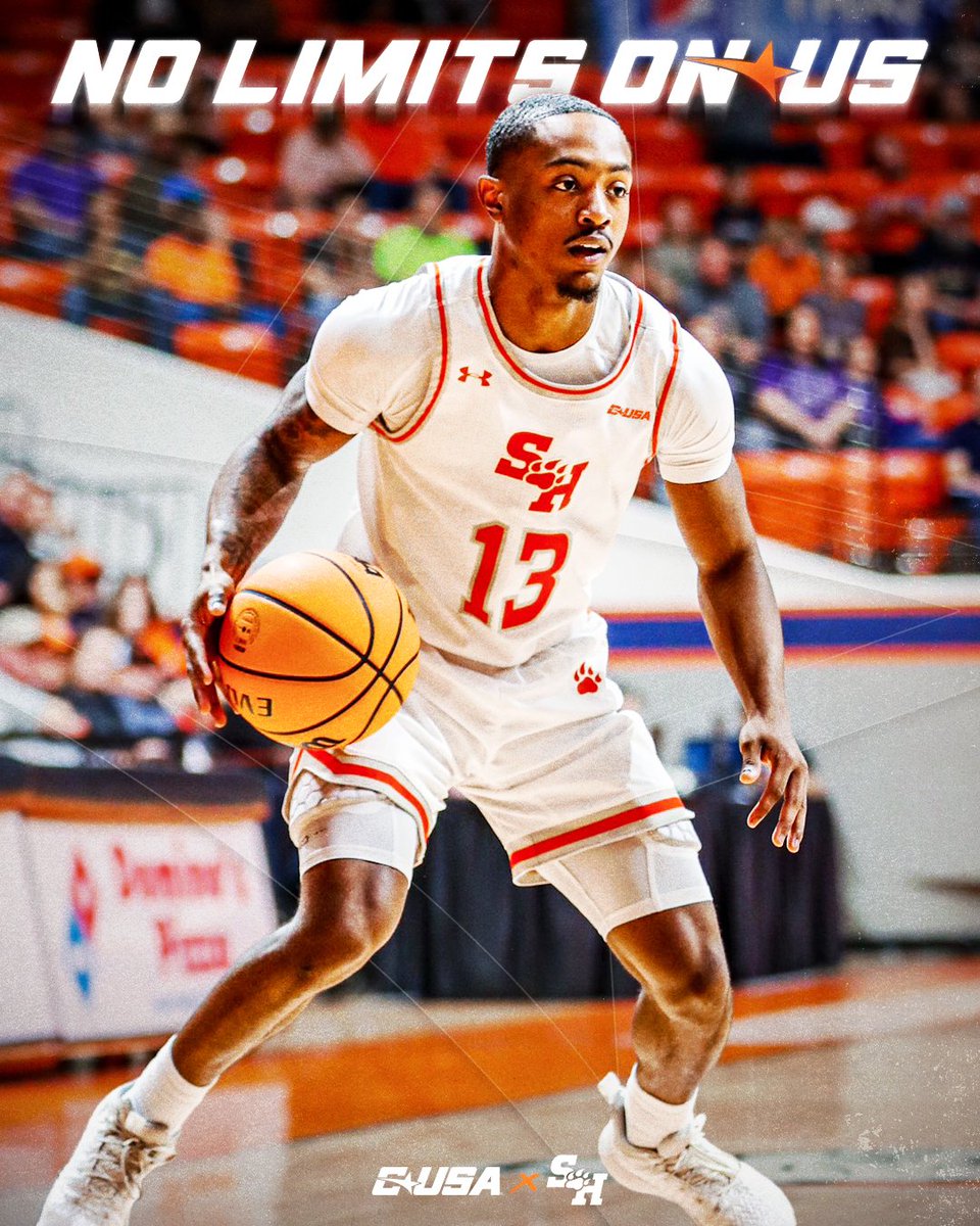 ConferenceUSA's tweet photo. CUSA x @BearkatSports 😼

#NoLimitsOnUs https://t.co/O5jnfyUMkk