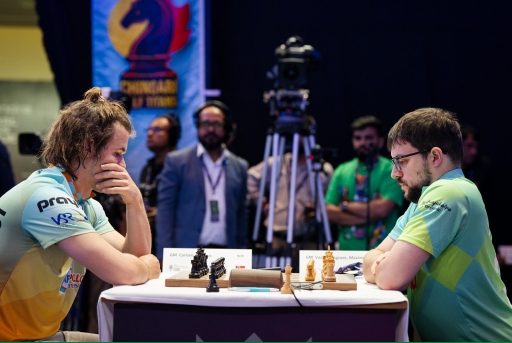 usefulchess's tweet photo. Aronian's team Triveni Continental Kings and Vachier-Lagrave's team UpGrad Mumba Masters are finalists in Global Chess League : Games and standings : https://t.co/Wm50Z2LHHk Photo by Emelianova #chess #GCLlive #GlobalChessLeague #Aronian #MVL # https://t.co/0DCTQgVlSv