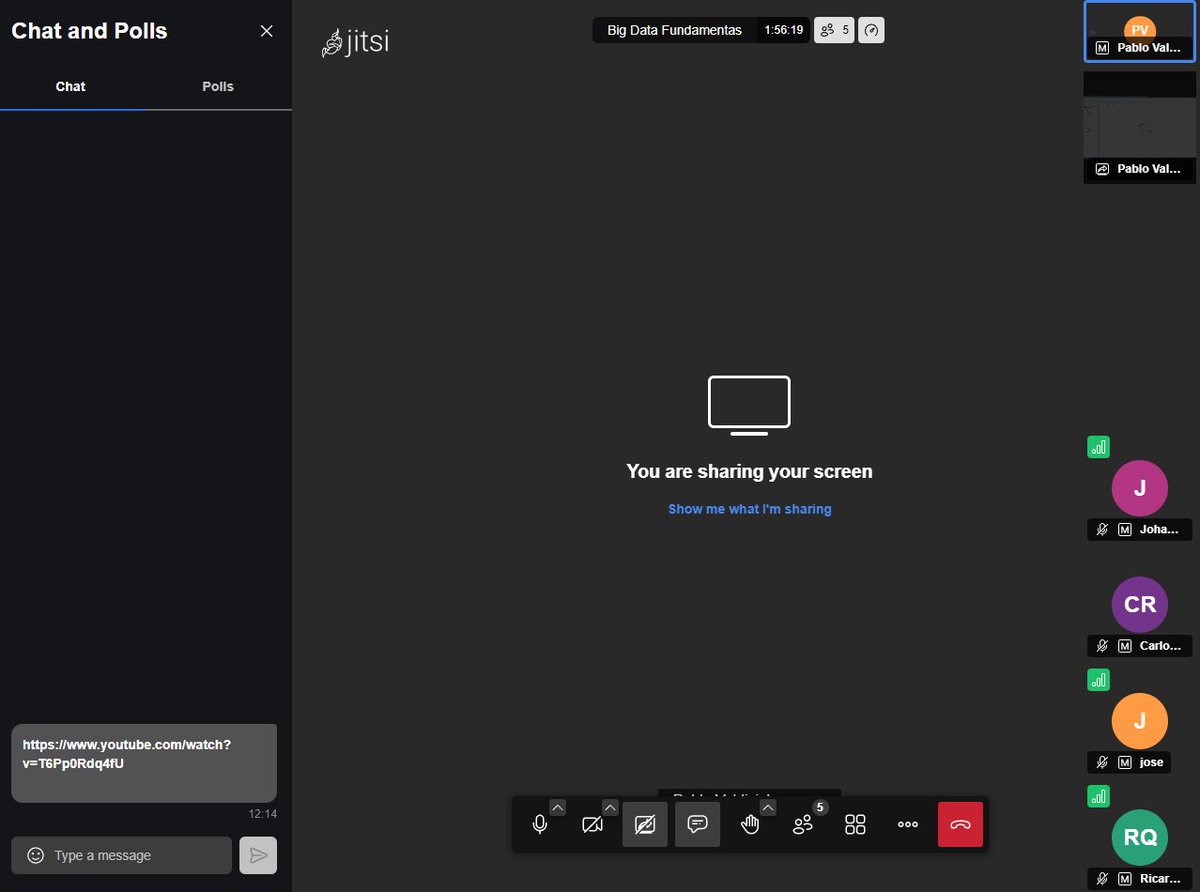 PabloValdiviaM's tweet photo. Trabajando con #Jitsi full #Meet con video #streaming #Docker con autenticación #LDAP, revisando temas de #Cloudera #BigData #MapReduce #Spark #Storn #Spark #Hive #HBase #SuperSet #Yarn #HDP #HDF #Pentaho #Ozzie #Pig #ZooKeeper #Atlas #kafka #Zeppelin #Sqoop #Flume #Druid #Tez https://t.co/rQiL0rb4xm