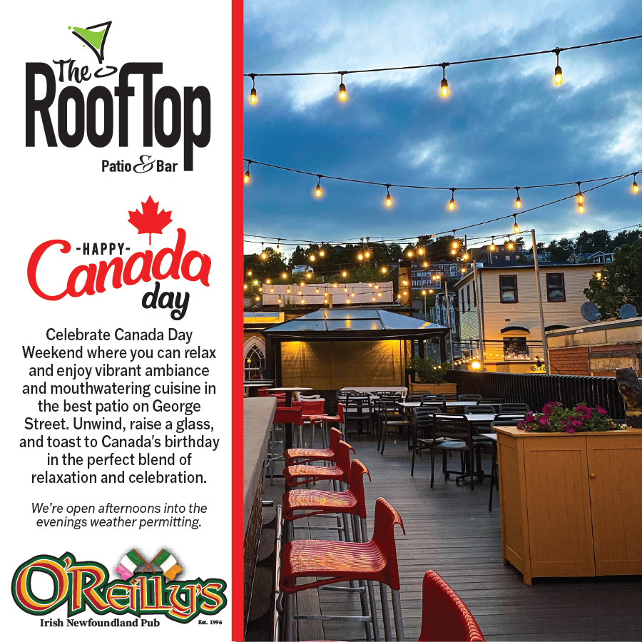 oreillys_pub's tweet photo. Happy Canada Day, friends! 🍁🎉 Celebrate with us at O'Reilly's Irish Newfoundland Pub and enjoy our Rooftop Patio today! Let's toast this great nation and make unforgettable memories together! 🍻❤️
#OReillysPub #CanadaDay2023 #RooftopExperience https://t.co/muNYDDNkVA