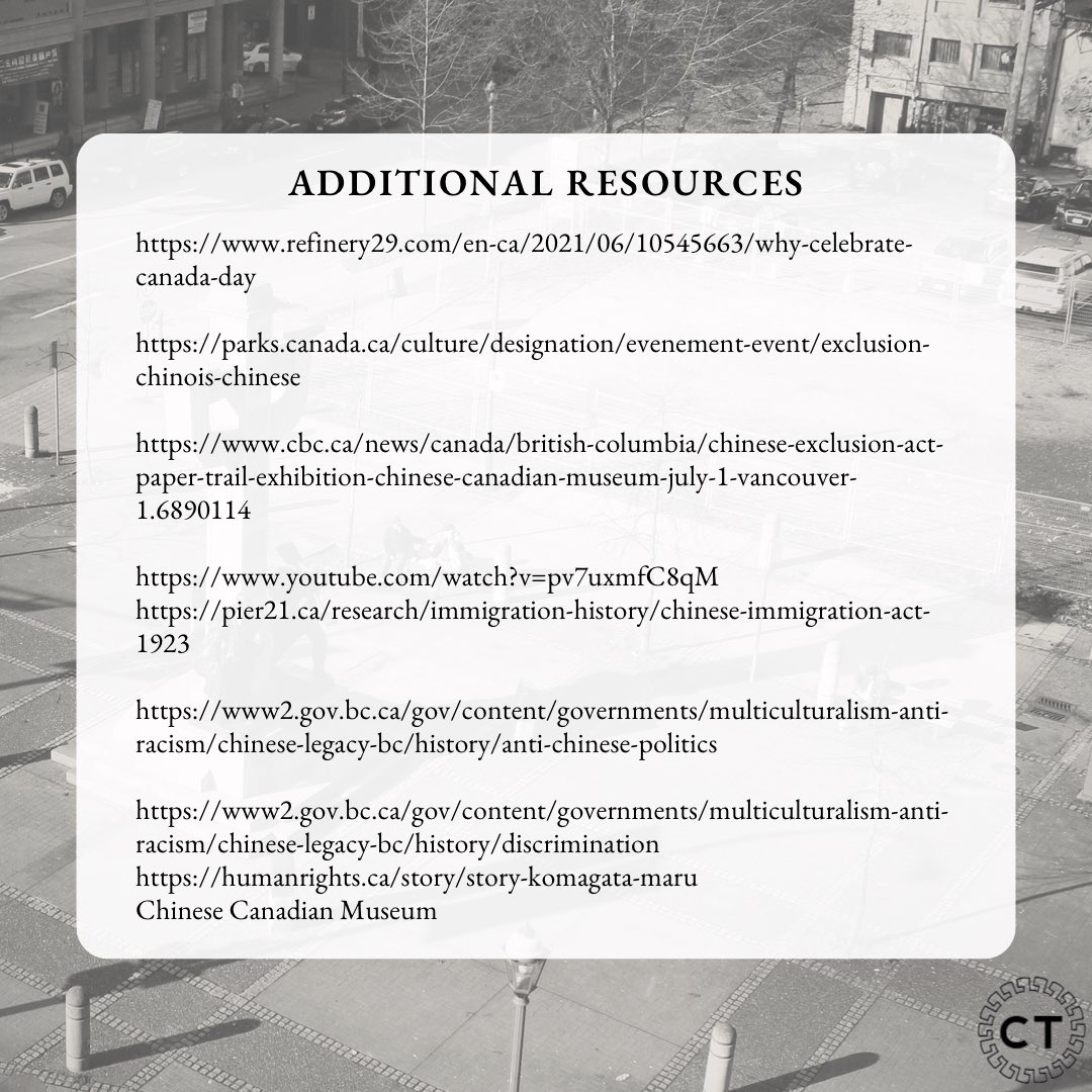 Today marks 100 years of the Chinese Exclusion Act of 1923. 

[#chinesecanadian #chineseexclusionact1923 #1923exclusionact #chineseimmigration #cidocumentation #humiliationday #july1st #gentrification #displacement #discrimination]