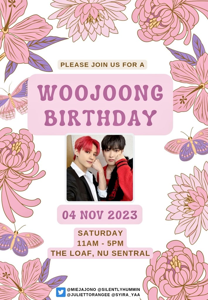 miejajono's tweet photo. 🦊🐿️ will make your day better
🗓 Date: 04 Nov 2023
📌 Location: The Loaf,Nu Sentral
🕚 Time: 11:00 a.m. - 5:00 p.m.
👗 Dress code: Lilac/White/Baby Pink
#️⃣ #cafedatewithWooJoong
@silentlyhummin @juliettorangee @syira_yaa @cupsleeveMY
#HONGJOONG #wooyoung #홍중 #우영 https://t.co/po6EFcFGli