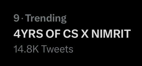 DurrrRahoo's tweet photo. trending at 9!!! This was so unexpected,,THANK YOU ALL for participating...

4YRS OF CS X NIMRIT https://t.co/Ens6RtH90z