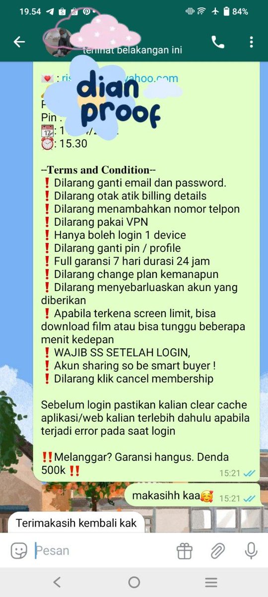 briskbane's tweet photo. 🍒 Testimoni Briskbane by Dian

1. Netflix Sharing 7 Hari
2. Netflix Sharing 7 Hari
3. Netflix Sharing 7 Hari
4. Netflix Sharing 1 Bulan https://t.co/0A3aq6koFU