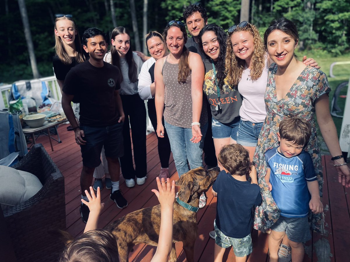 SkopeljaGar_Lab's tweet photo. Grateful for this team! Lucky π #PI! @ZacharyTPeters @gcrossland95 @LindsayMendyka Angelique Cortez, Himanshu Goswami, Brenna Kerin, Alecia Roy and welcome to Alexis Merrill, summer student trough #iSURF. #labbbq https://t.co/wu42etgZUG