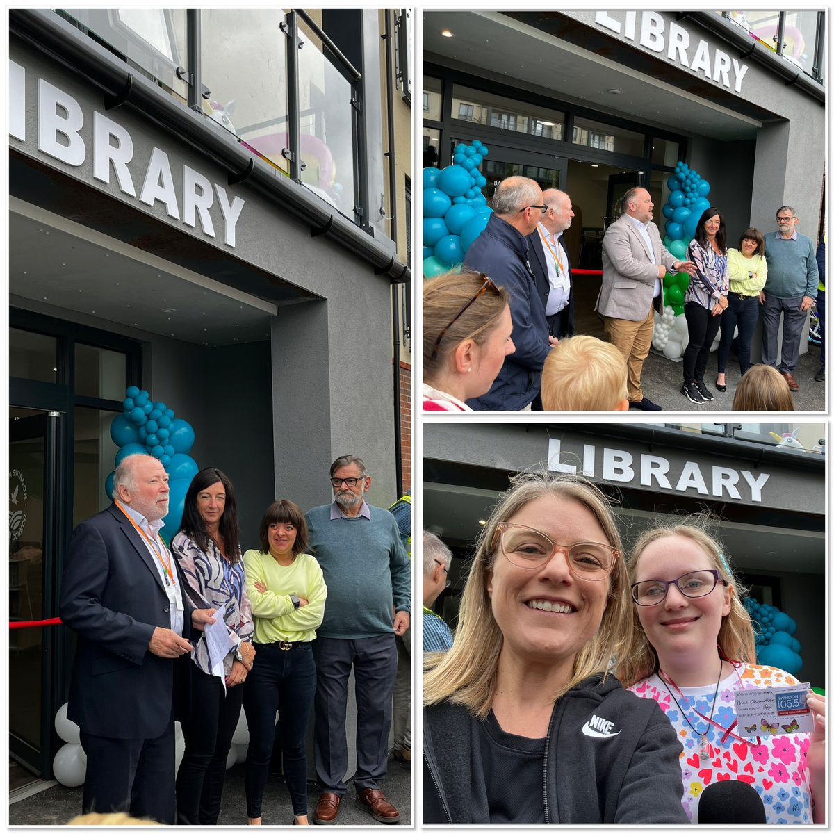 Spent the morning at the ribbon cutting of the new library at Badbury Park on behalf of <a href="/BF_NHS/">Brighter Futures 💙</a>. Got to the meet lovely Thea, Trainee Reporter for <a href="/SwindonRadio/">Swindon 105.5</a> and spoke about the #wayforwardappeal for <a href="/GWH_NHS/">Great Western Hospitals NHS Foundation Trust</a> with <a href="/tanscurrie/">tania currie</a> <a href="/Mads_Goodwin/">Madeline Goodwin</a>