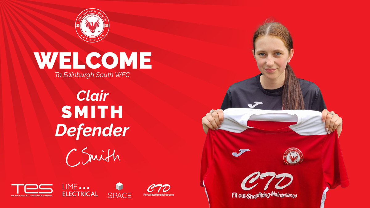 escfcladies's tweet photo. 🆕✍🏻 We are delighted to announce the signing of Clair Smith for season 2023/2024. Clair previously played for Hibernian Under 18s National Academy Team.  

To sponsor Clair, please get in touch via socials!

 #FullPlayerPathway #EdinburghSouth 🔴⚪️ https://t.co/eFzvjUfIh5