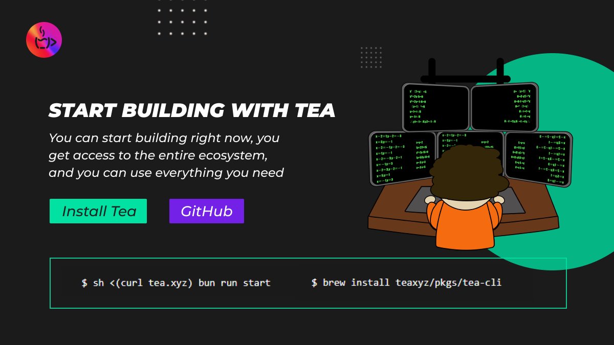 CryptoPorsh's tweet image. 🛠️ @teaxyz is the revolutionary, cross-platform package manager.

📗 Learn more: tea.xyz

#teaxyz #packagemanager #developer