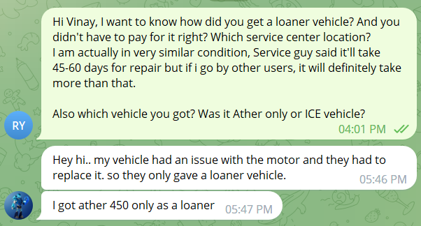 TheMonsterChief's tweet photo. @atherenergy @OlaEV_parody @tarunsmehta @jagograhakjago @MORTHIndia What's uncommon is that Dehradun service center is denying of any Loaner vehicle whereas all the users I've seen and talked with HAD loaner vehicle or battery.

@atherenergy @power_light2000 @BandBajaateRaho https://t.co/P4IhNPNYzM