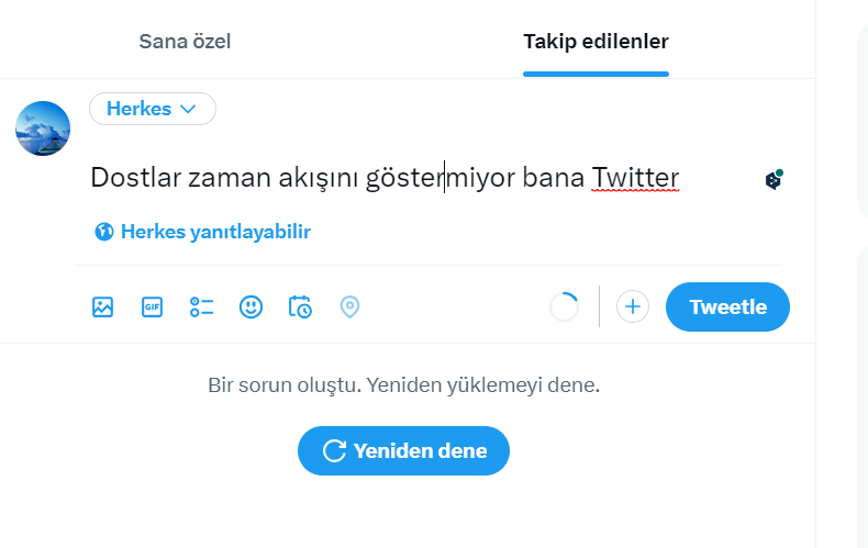 Seckin_Deniz's tweet photo. Dostlar zaman akışını göstermiyor bana Twitter; yazdığım tweeti göremiyorum ... ama tweet yazabiliyorum.. https://t.co/4bpc33cJ7n