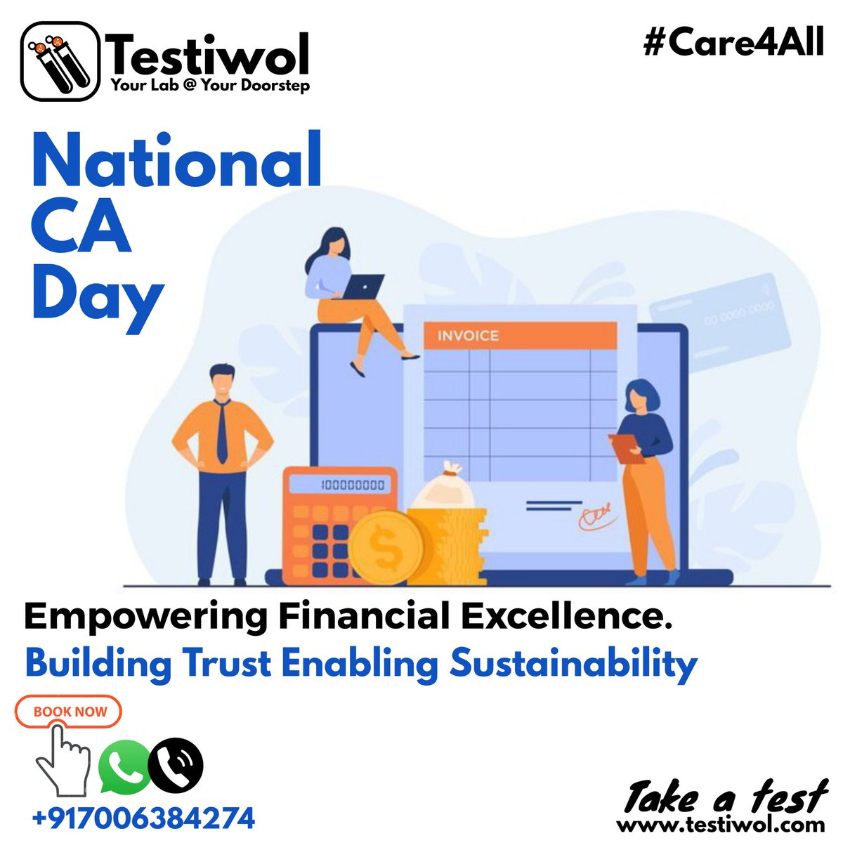 testiwol's tweet photo. Chartered Accountants Day 2023: Visit Us @ https://t.co/5cvEdv8chw

#labtest #labtests #labtested #LabTesting #labtestathome #labtestonline #labtestapproved #testiwol #testiwollove #india #brand #yourlabatyourdoorstep #bloodtestonline https://t.co/b4CR8jjFxv