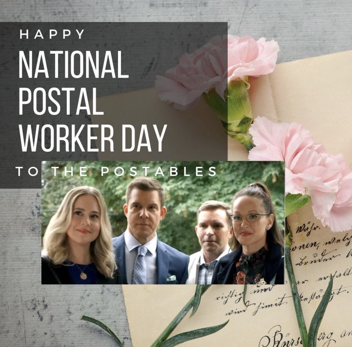felicia_writer's tweet photo. Celebrating the Fab Four today! (And really, every day!) 📫💌📬
#POstables #PostalWorkerDay #July1st @hallmarkmovie https://t.co/PdPl1Jrxu0