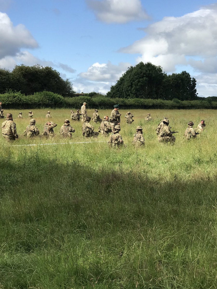 DFACCFofficial's tweet image. Time to put all the training to practice. Section Commanders Buckley, Seacombe and Hudson have moved them into their locations under the direction of Platoon sergeant Staley. #developmenttraining
