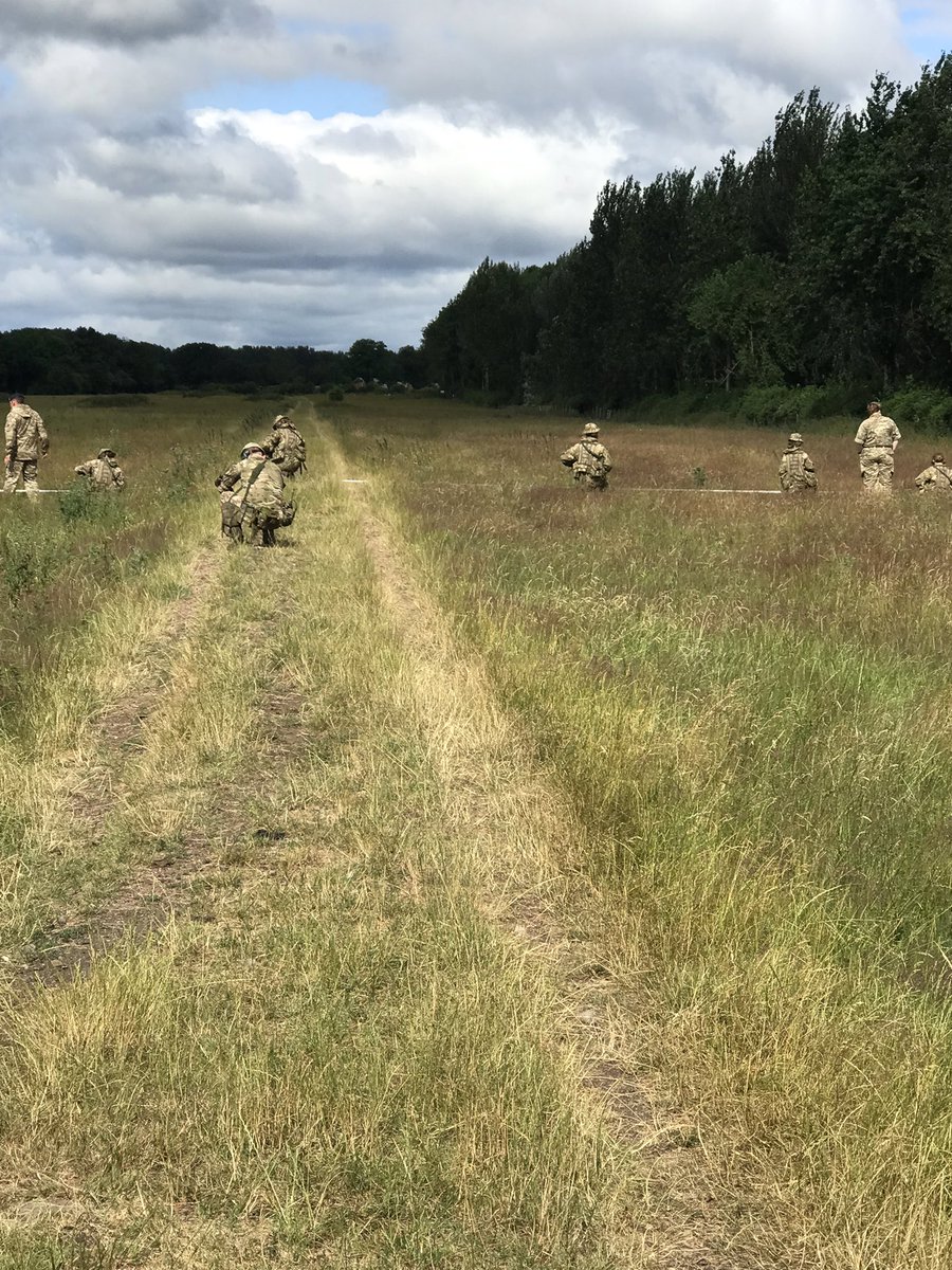 DFACCFofficial's tweet image. Time to put all the training to practice. Section Commanders Buckley, Seacombe and Hudson have moved them into their locations under the direction of Platoon sergeant Staley. #developmenttraining