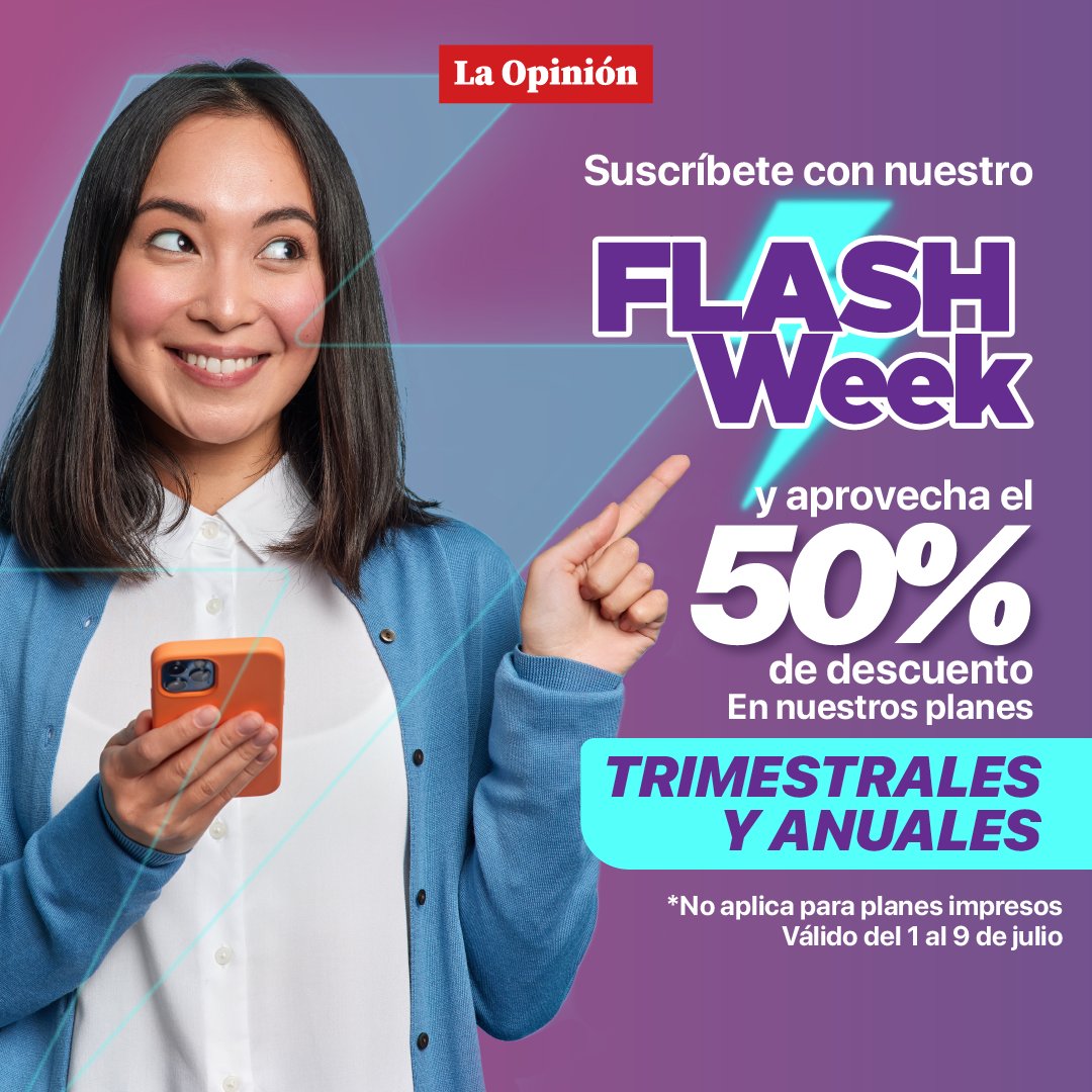 laopinion_col's tweet photo. Un año o 3 meses de contenido ilimitado con el mejor precio en nuestro #FlashWeek. ¡Suscríbete! https://t.co/0AOcdHRSYm https://t.co/oeP1XFtbbJ