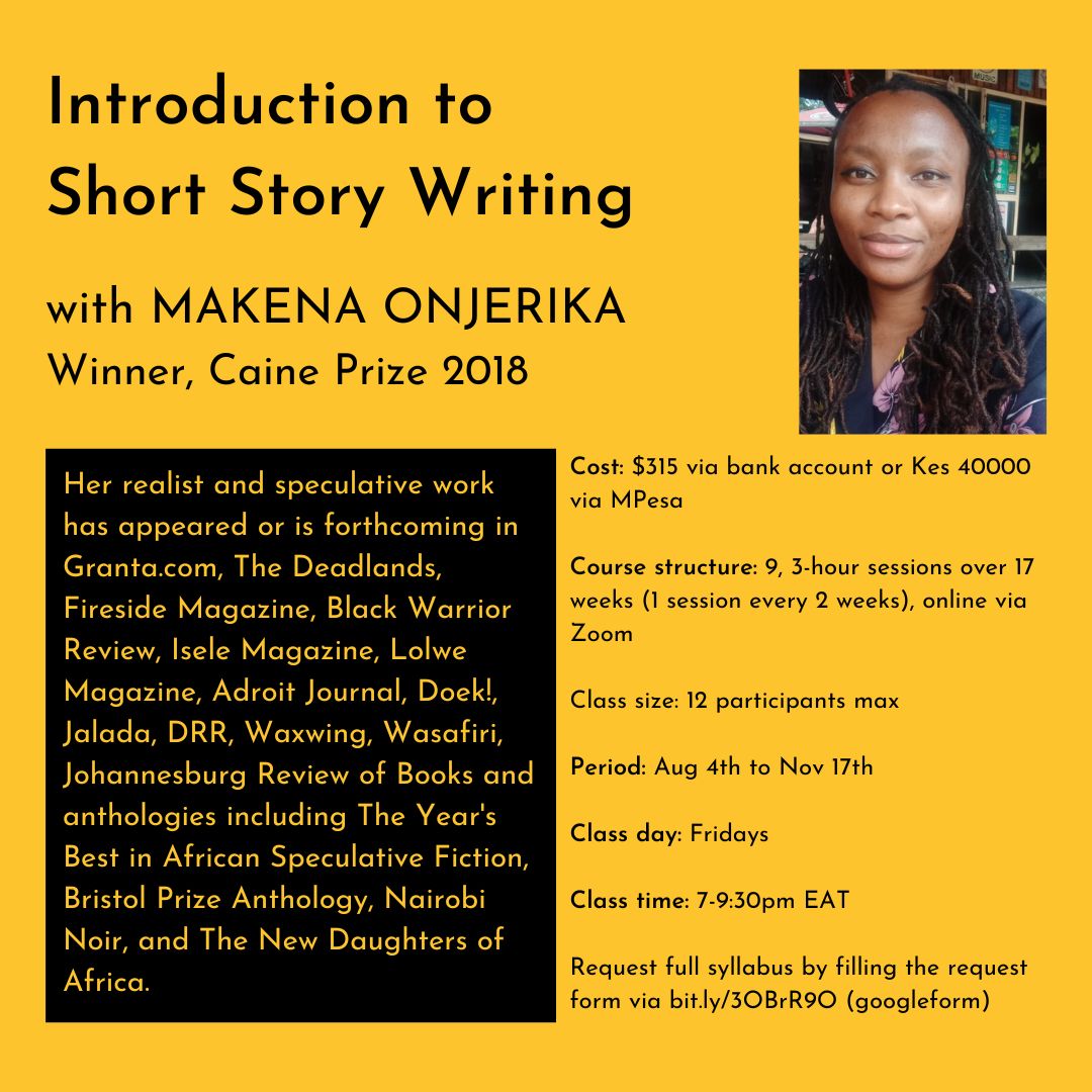 Calling all Kenyan fiction writers. Applications for the <a href="/JahaziPress/">Jahazi Press</a> full scholarship to attend my Introduction to Short Story Writing class are still open until 10th July 2023. Just request information here forms.gle/h7TyJ5nCiash4R… or Retweet ifikie a writer in need.