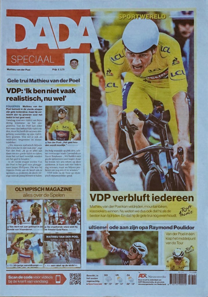 DADA speciaal #mathieuvanderpoel #filterbubblefrontpage #collage #conceptart #codapaperart #2021 #mvdp #reprise? #tourdefrance  Be fast, ride safe all riders! <a href="/LeTour/">Tour de France™</a> @AlpecinDCK #corvos #belga #ateliertien