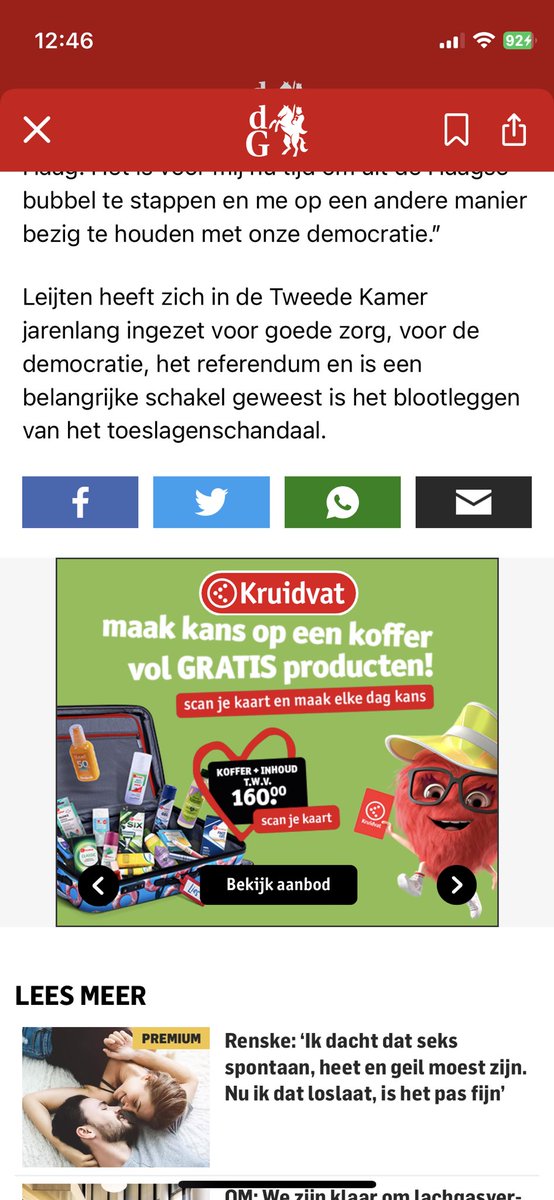 hbulten's tweet photo. Bingo @dgarnhem, mooi ‘lees meer’ artikeltje onder het aftreed bericht van Renske Leijten https://t.co/LX0x7U7UT9