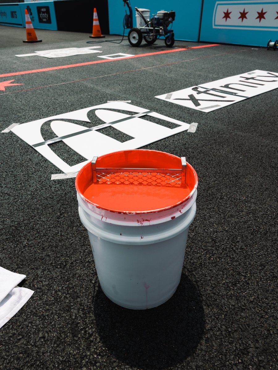 NASCARChicago's tweet photo. Start. Your. Engines.

You picked it - we painted it! The grounds crew from Soldier Field did an amazing job bringing our Start/Finish line to life!

#NASCARChicago https://t.co/3BaqgOeRYf