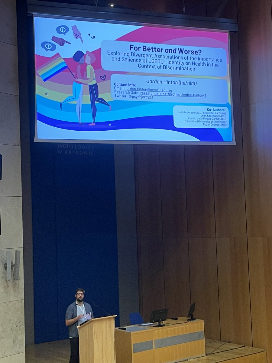 Stefano Ciaffoni (@stefanociaffoni) on Twitter photo Sensational talk on social identification on wellbeing among a sample of “just over a thousand participants” <a href="/psychjordy23/">Jordan Hinton</a> <a href="/easp2023krk/">easp2023krk</a> Sensational talk on social identification on wellbeing among a sample of “just over a thousand participants” <a href="/psychjordy23/">Jordan Hinton</a> <a href="/easp2023krk/">easp2023krk</a>