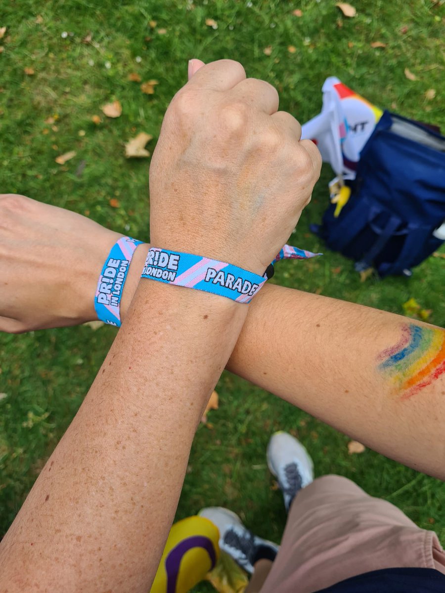 NAHTnews's tweet photo. The wristbands mean we're *finally* on our way to the start of the march!
#NAHTPride https://t.co/FqghaaZ1Ql