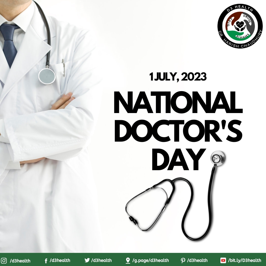 We recognize the remarkable contributions of doctors around the world. Their expertise, empathy, and resilience make a profound impact on countless lives. #NationalDoctorsDay #Appreciation #HealthcareHeroes #InspiringDoctors #SavingLives #d3health #drharish #harishchaudhury
