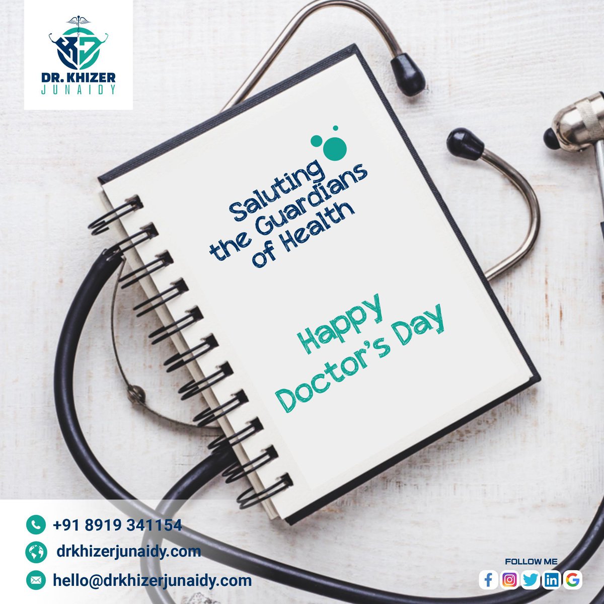 👨‍⚕️👩‍⚕️ Happy Doctor's Day! 👨‍⚕️👩‍⚕️

Today, on this special occasion of Doctor's Day, I, Dr. Khizer Junaidy, would like to extend my heartfelt appreciation and gratitude to all the incredible doctors who tirelessly serve and care for others. Your unwavering commitment, compassion, and