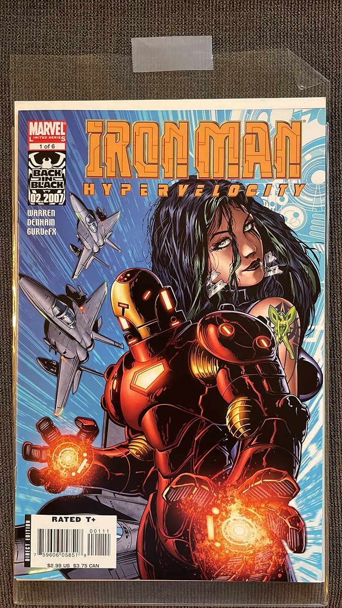 rholmes0520's tweet image. A good Saturday morning to everyone!  As we continue through the #MarvelComics #shortbox we have Iron Man Hypervelocity! 6 issues by Adam Warren (!) and Brian Denham!  The covers are so cool gonna post them all in this thread. Check them out!!! #IronMan
