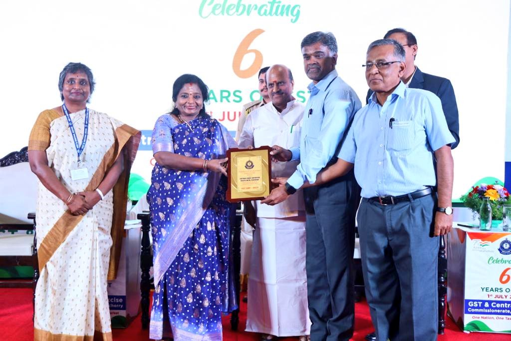DrTamilisai4BJP's tweet photo. Inaugurated 6th GST day Celebration at #Puducherry. Organised by 'GST' and 'Central Excise' #Puducherry.Impact of the #Goods and #ServicesTax in our nation.Since its Implementation,#GST has simplified taxation,Boosted Economic growth and fostered a unified market.
Let's acknowledge the collective efforts and benefits this tax reform has brought to businesses and consumers alike. Cheers to a more transparent and efficient Tax system.
#GSTDay
#GSTforGrowth
@PMOIndia @narendramodi @HMOIndia @AmitShah @FinMinIndia