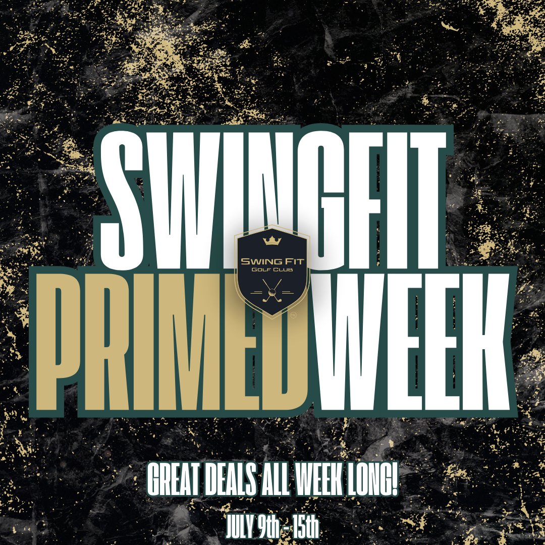 Save BIG during SwingFit PRIMED Week! We have great deals coming your way. Stay tuned to our social media for deal reveals coming soon! #primeweek #golfdeals #cincygolf