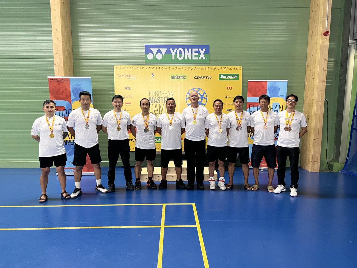 ArmySportASCB's tweet image. Many congratulations to Army Badminton, who have finished their competitions at @EMG2023Tampere

Leaving with a fantastic 3 x gold 🥇🥇🥇 3 x silver 🥈🥈🥈and 2 x bronze🥉🥉

Well done all on your results. Glad you have all enjoyed the experience in Tampere 🏸

#BritishArmySport