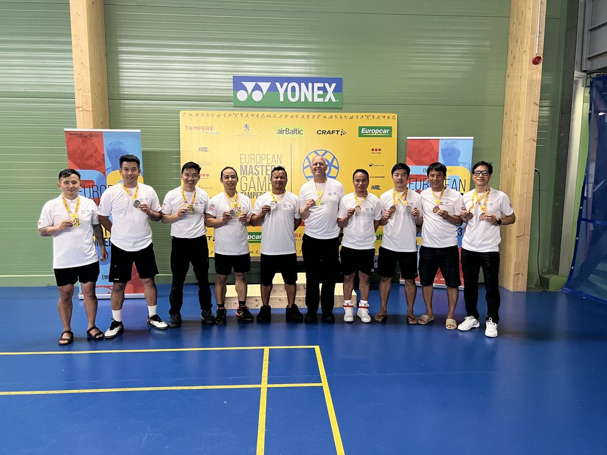 ArmySportASCB's tweet image. Many congratulations to Army Badminton, who have finished their competitions at @EMG2023Tampere

Leaving with a fantastic 3 x gold 🥇🥇🥇 3 x silver 🥈🥈🥈and 2 x bronze🥉🥉

Well done all on your results. Glad you have all enjoyed the experience in Tampere 🏸

#BritishArmySport