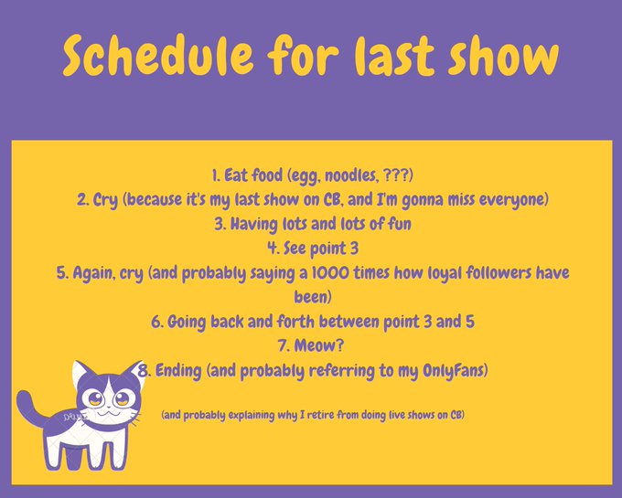 Soooo, schedule for the last show @chaturbate in about 14 hours: https://t.co/fBggfFgQEH<a class="tags" href="/tag/chaturbate">@chaturbate</a><a href="/tag/pornhub"class="tags"><span>#pornhub</span></a><a href="/tag/cammodel"class="tags"><span>#cammodel</span></a><a href="/tag/camgirl"class="tags"><span>#camgirl</span></a><a href="/tag/chaturbate"class="tags"><span>#chaturbate</span></a><a href="/tag/alte"class="tags"><span>#alte</span></a>