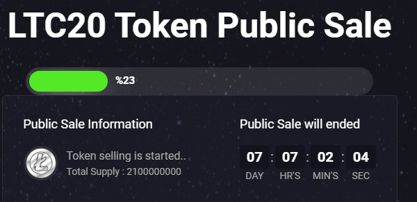 ltc20official's tweet photo. ⏰💥𝟮𝟯% 𝘾𝙊𝙈𝙋𝙇𝙀𝙏𝙀𝘿 in the first 1 hour! 💥⏰

✅Remember to be fast , time is running out !
➡️BUY LINK : https://t.co/RWiDClBVi1

#LTST #LTC20 #BRC20 #PUBLICSALE #MINT #NEWMINT #BTC #DRC20 #PRESALE #BITCOIN https://t.co/RDUrnkVbit