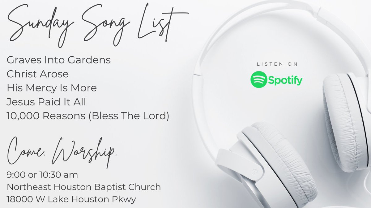 We can't wait to see you in church tomorrow! Who are you inviting to sit with you?

Listen to all of this week's songs on Spotify! spoti.fi/30wJ7Tp