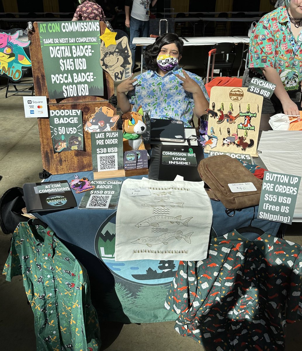 LakeMutt's tweet photo. Day 2 LETS GOOOOOO same table as yesterday!! 🐶 💖 come find me in Artist Alley!! Next to https://t.co/Ie6NiPCS9W