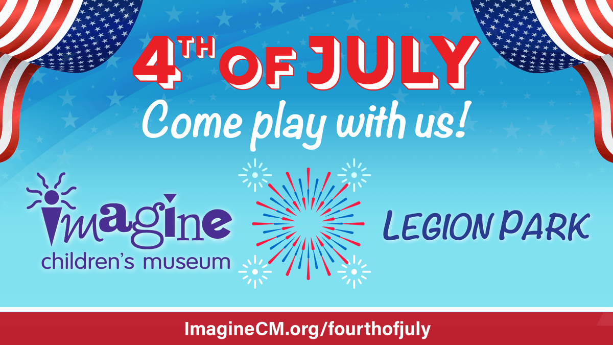 Half-price admission at Imagine on July 4th! Check our website for details. ow.ly/IbCS50P1Lek

You can also join us  at Legion Park in Everett from 2 to 8 p.m!

Stay over at a local hotel or motel for a family-friendly #playcation!
#playandstay #playcation #staycation