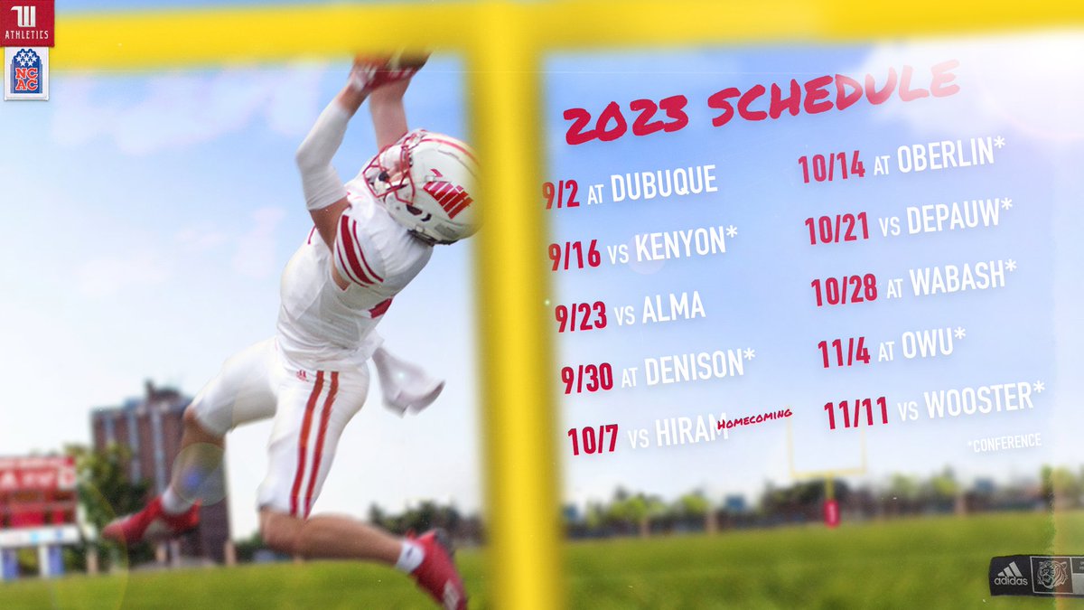 𝙂𝙀𝙏 𝙍𝙀𝘼𝘿𝙔

The Tigers will begin their season on September 2nd at Dubuque!

Head to wittenbergtigers.com for more information. #TigerUp