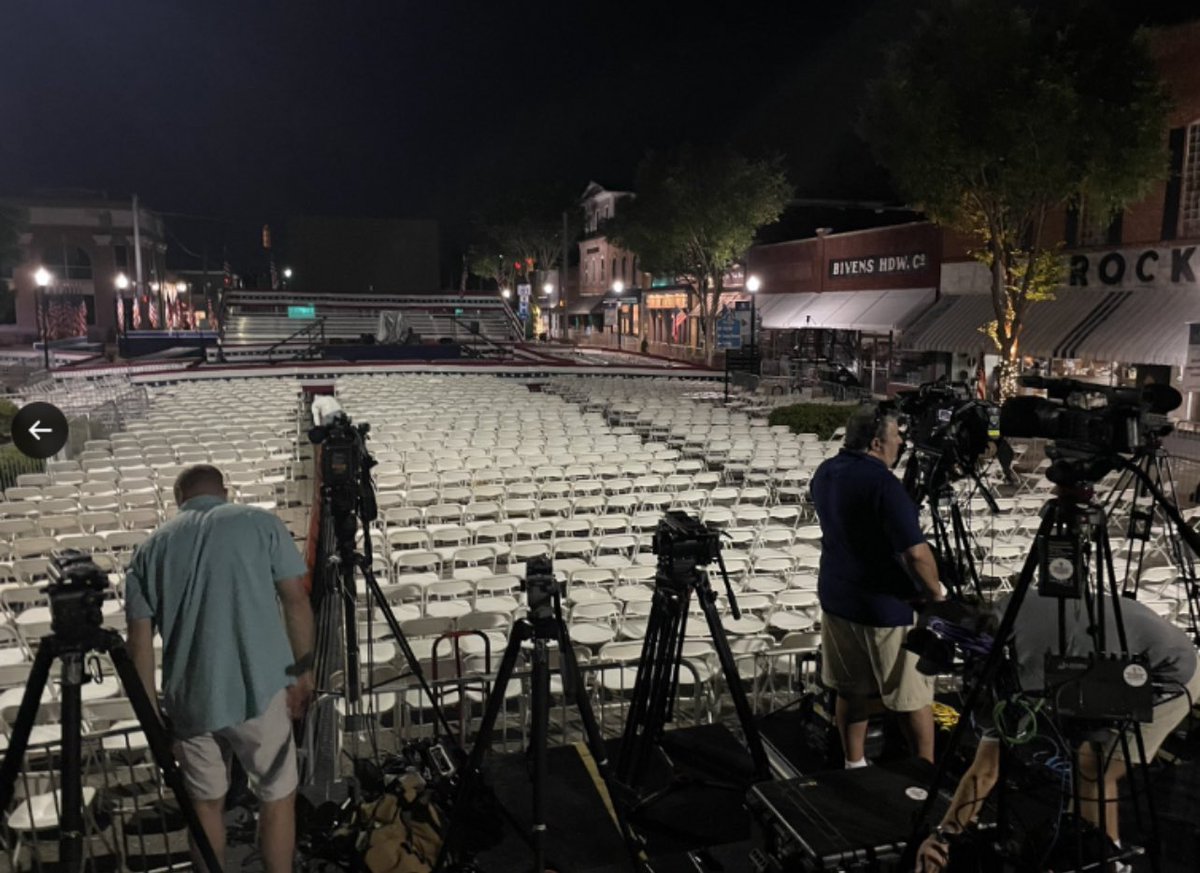 Trumps rally in Pickens, SC only has enough seating for 800 people. I guess his crowds aren’t so big after all.