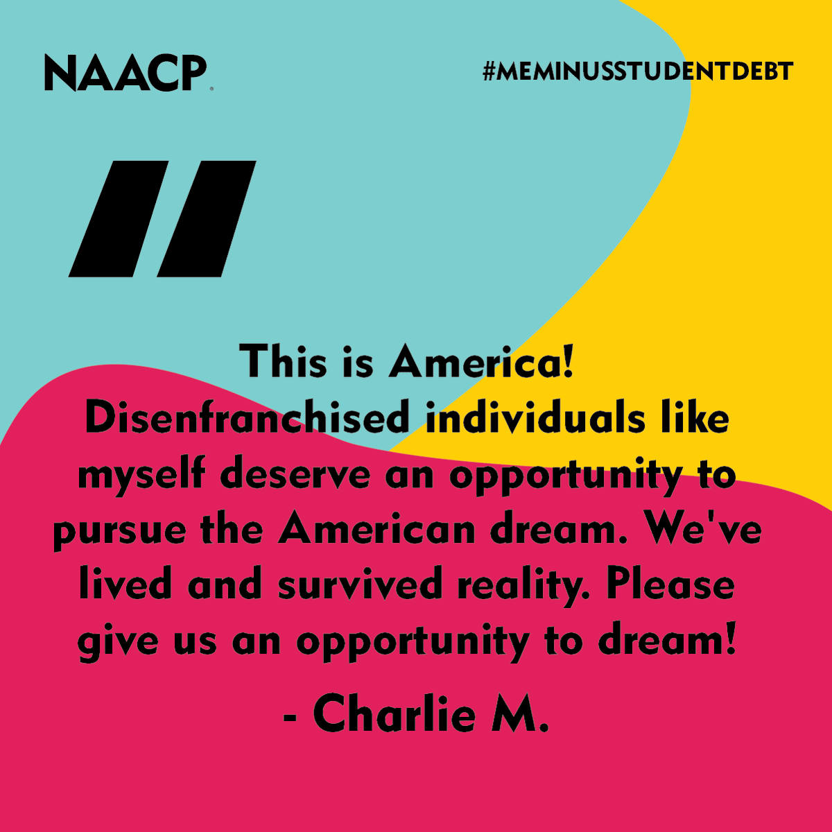 NAACP's tweet photo. There are real-life consequences to SCOTUS's decision to strike down student loan forgiveness.

Read these testimonials from student loan borrowers whose lives have been impacted by student loan debt.

Sign our petition urging @POTUS to #cancelstudentdebt https://t.co/fER4RzBkf2 https://t.co/pDeILF6QqW