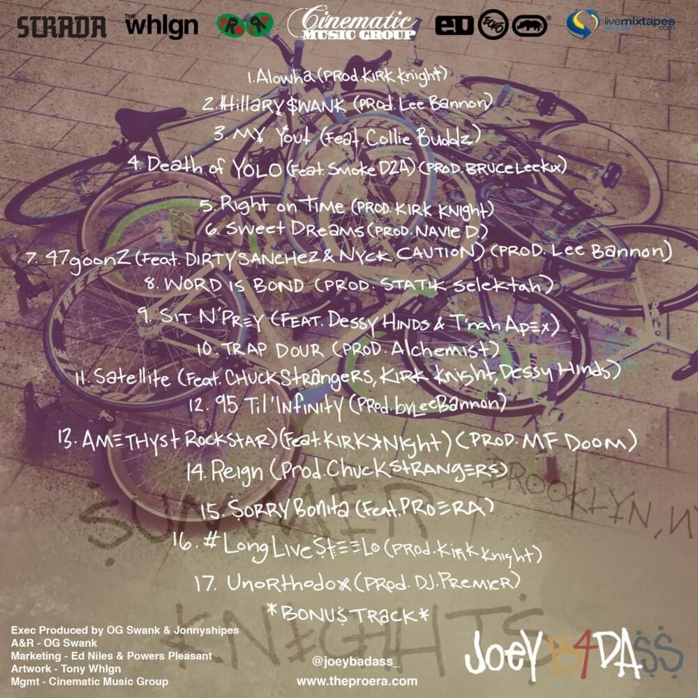 RapFavorites's tweet photo. 10 years ago today, Joey Bada$$ released his Summer Knights mixtape