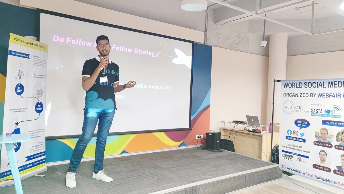 heylovish's tweet photo. Got opportunity to speak on social media day!! #webfair https://t.co/9BhxhJLvKO