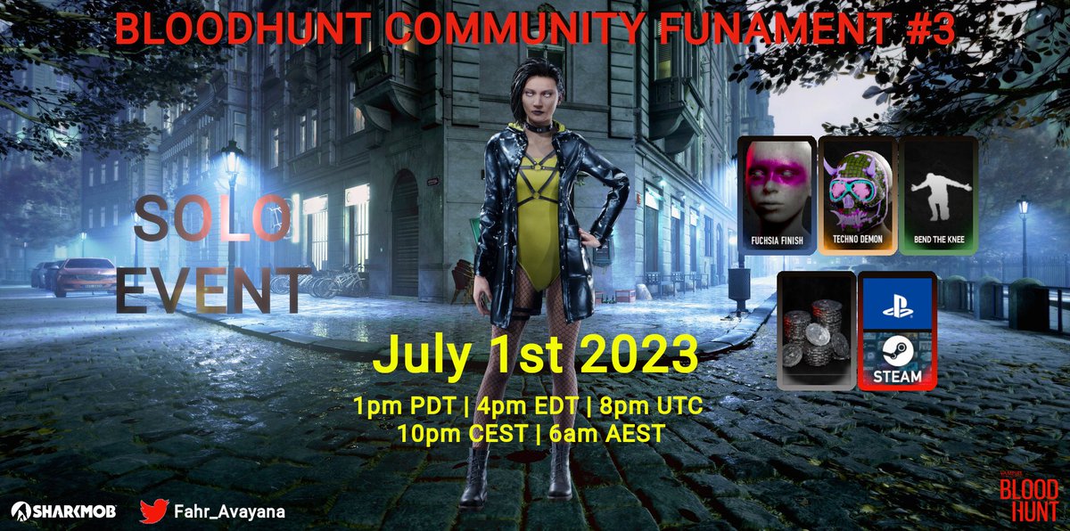 Fahr_Avayana's tweet photo. Funament is starting SOON!
-> AMA - Ask Me Anything
Join drop your questions!
-> https://t.co/Ib0ezJ9LGg
✍️Sign up https://t.co/FprHAE2ywk
#Bloodhunt #Vampirethemasquerade #Vampire #Steam #twitch #PS5 #PC #fun #competitive #free #Drops #BHInnercircle #WeLoveBloodhunt https://t.co/QHh0T4VOV4