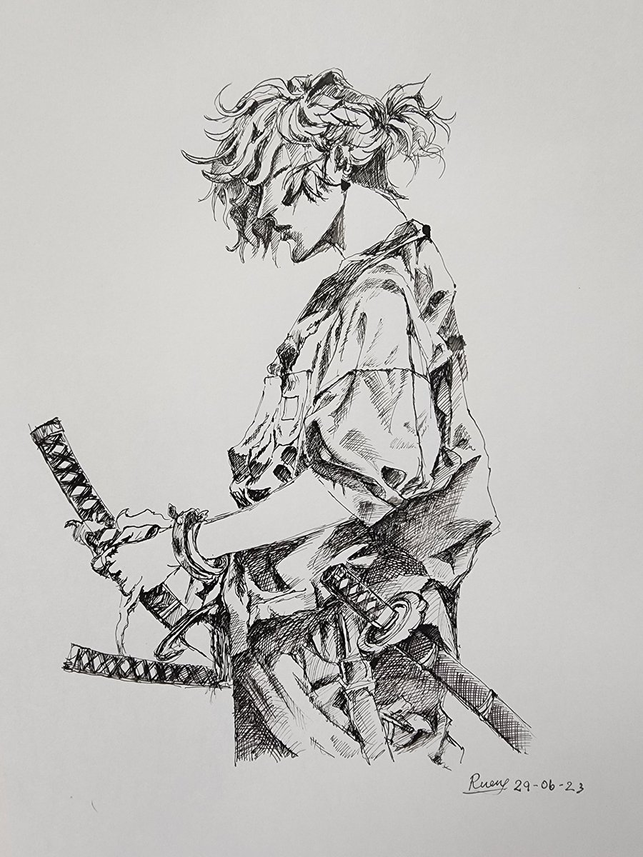 RuengC's tweet image. Dip pen and museo ink