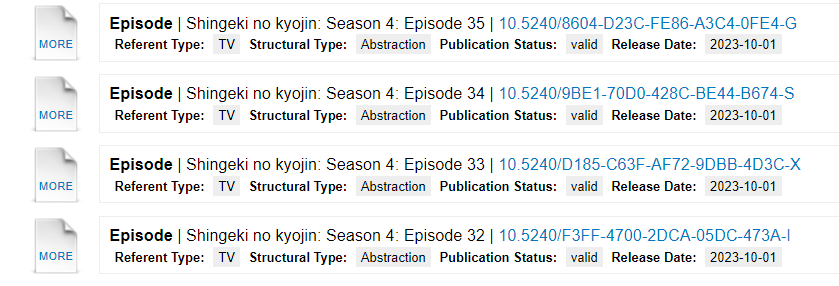 faedra01's tweet photo. #AttackOnTitan final episode to air on october 1st 2023 with total lenght of 4 regular episodes (approx. 100min), according to EIDR website. #shingeki #anime https://t.co/ZtosESj3Nb