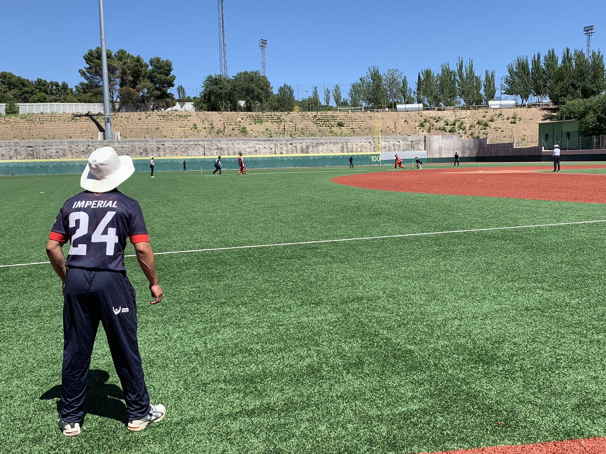 CricketInMadrid's tweet photo. Delighted to be hosting @ImperialCricket at La Elipa.

Estamos encantados ser anfitriones para Imperial College London.

Live scoring here https://t.co/w8dwz186QJ

1st XI match underway. 2nd XI play at 6pm.
#madridesdeporte #madrid https://t.co/Pms0qAMfgG