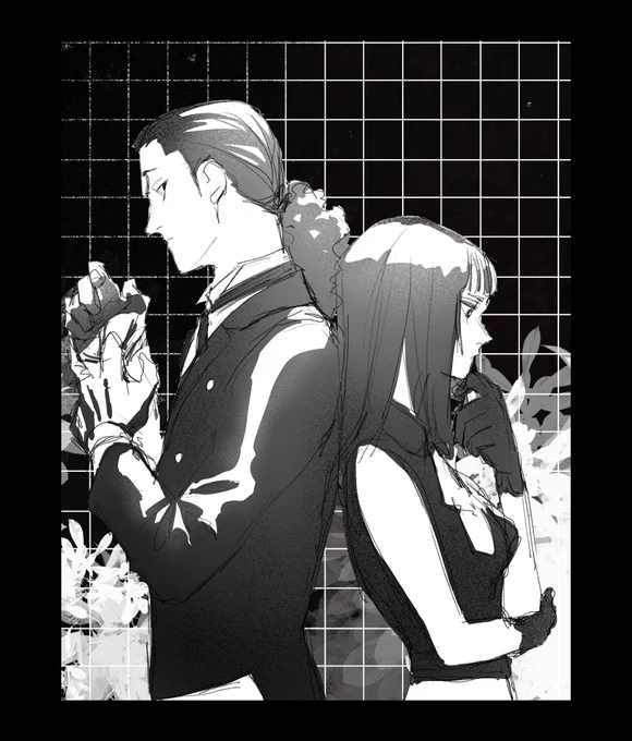 #ルチロビの日2023
お題箱から執事のルッチとお嬢様のロビンちゃんのルチロビです🖤🥀 