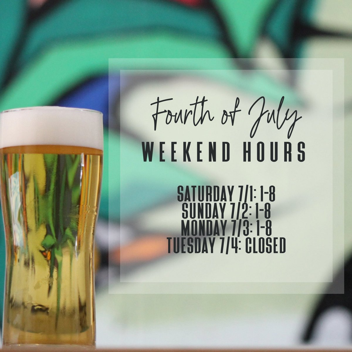 We’re open extra hours for this long weekend! 

Plus 15% off full cases of beer through Monday. Use code HAPPY4TH when purchasing six or more 4-packs online, or come on in to snag your goods for the celebrations.